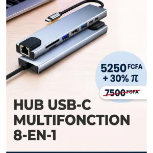 HUB USB-C  MULTIFONCTION  8-EN-1