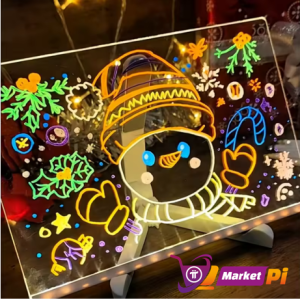 ✨🖍️ Tableau Veilleuse LED Acrylique Réutilisable