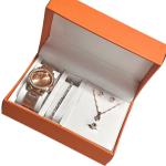 Ensemble Élégance Femme – Montre, Chaîne, Boucles d'oreilles et Bracelet