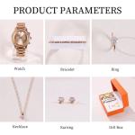 Ensemble Élégance Femme – Montre, Chaîne, Boucles d'oreilles et Bracelet